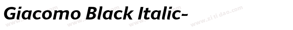 Giacomo Black Italic字体转换